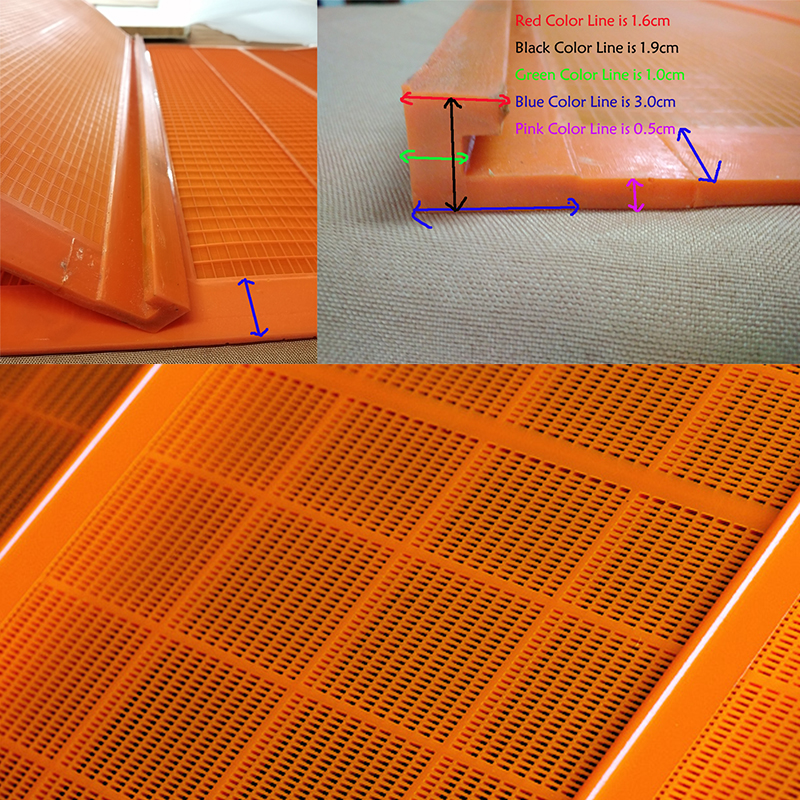 Orange PU fine screen mat detail (official site image)